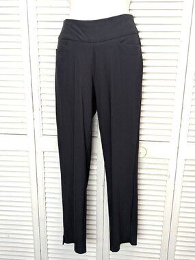 Lady Hagen Pull-On Golf Pants Black Medium Mesh Tummy panel 31 x 26 Performance